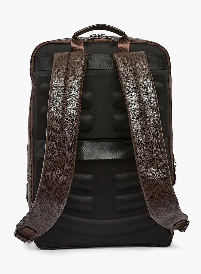 Duchini BROWN Men Textured Backpack for Men | Best Price UAE