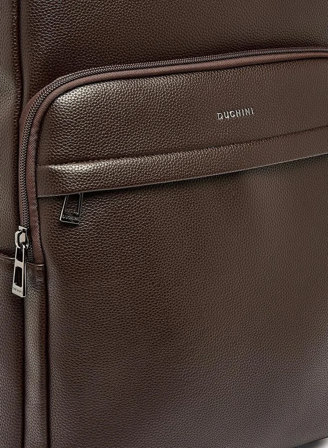 Duchini BROWN Men Textured Backpack for Men | Best Price UAE