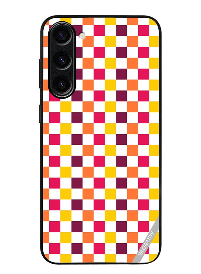 VR CREATIVE Protective Case Cover For Samsung Galaxy S24 Seamless With Colorful Checkerboard1 Design Multicolour - Image 1