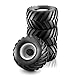 Chanmoo 110 RC Monster Truck Tires and Hard Plastic Wheels Rims 12mm Hex Rubber Buggy Off Road Tyres with Foam for 110 Scale Truck Car Traxxas VXL 2WD Hoss 4x4 HSP HPI Tamiya Kyosho 4PCS White - Image 3
