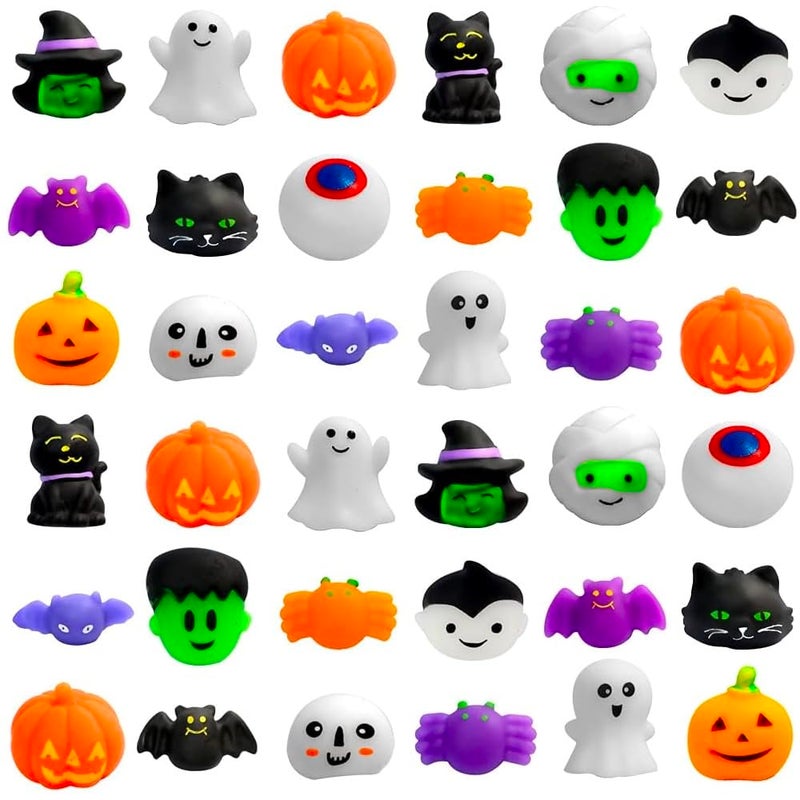 Waybla 36 PCS Squishies Kawaii Cute Mochi Squishy Stress Reliever Anxiety Toys Halloween Party Favors Treat Goody Bag Filler Gifts - Image 2