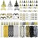 Capoda 384 Pcs New Years Eve Party Supplies 2026 Decorations Kit for 96 Guest with Happy New Year Cone Hat Tiara Headband Glasses Bead Noisemaker Horns Lei Necklace - Image 2