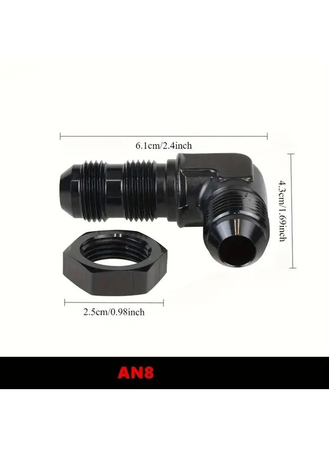 AN10 90 Degree Flare Union Bulkhead Fitting Adapter With Nut For Tab Or Wire Wall - Image 4