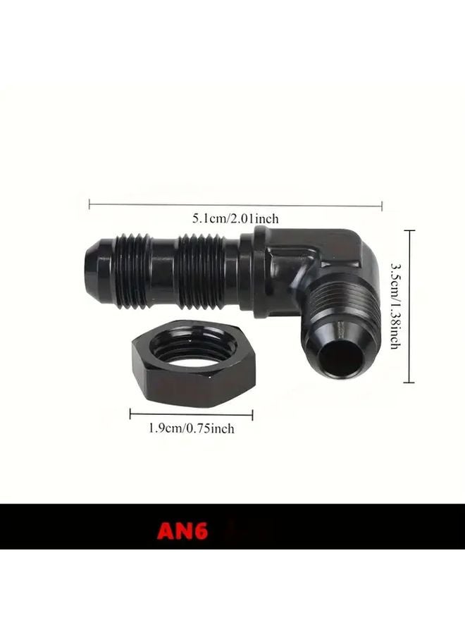 AN10 90 Degree Flare Union Bulkhead Fitting Adapter With Nut For Tab Or Wire Wall - Image 5