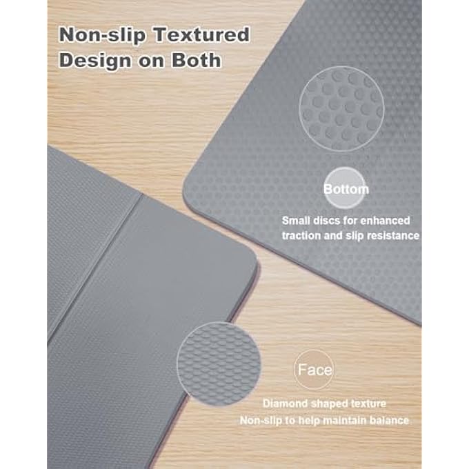 Proberos ® Avoalre Foldable Yoga Mat,Lightweight Non-Slip Exercise Mat With Carry Bag,6Mm Thick Portable Fitness & Pilates For Home Gym & Travel Workouts Eco-Friendly 173X61Cm - Image 4