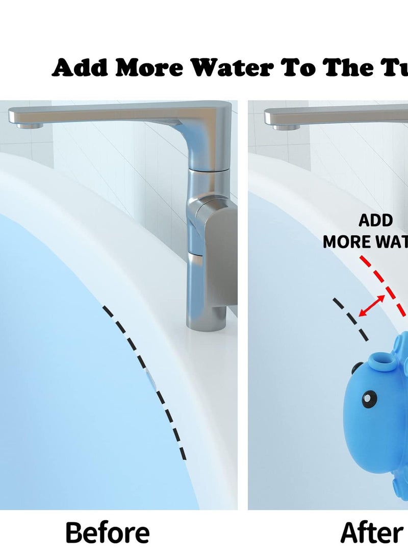 Bath Tub Overflow Drain Cover, Bathtub Drain Cover, Silicone Bathtub Overflow Cover with Suction Cups, Tub Overflow Drain Stopper Adds Inches of Water for Deeper Bath  - Image 3
