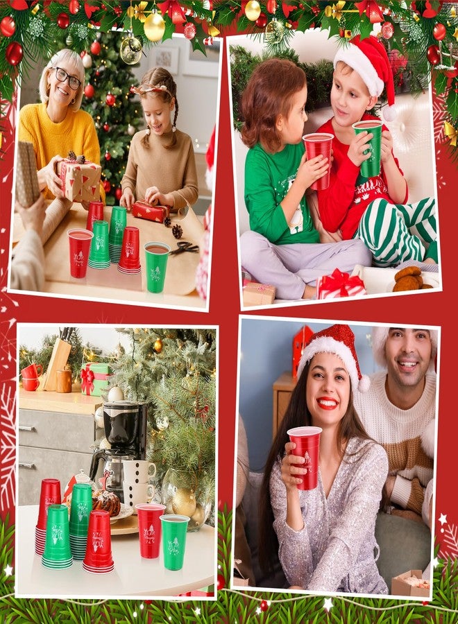 Sliner 30 Pcs 16 oz Christmas Disposable Cups Bulk Christmas Plastic Coffee Cups Christmas Team Naughty or Nice Plastic Cups Disposable Christmas Drinking Cups for Christmas Party Drinks Supplies - Image 5
