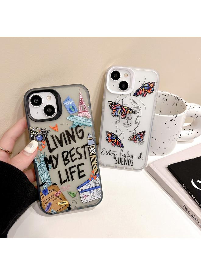 اس-توب جراب لهاتف iPhone XS Max مصنوع من مادة TPU + PC مع رسومات ملونة - Image 3