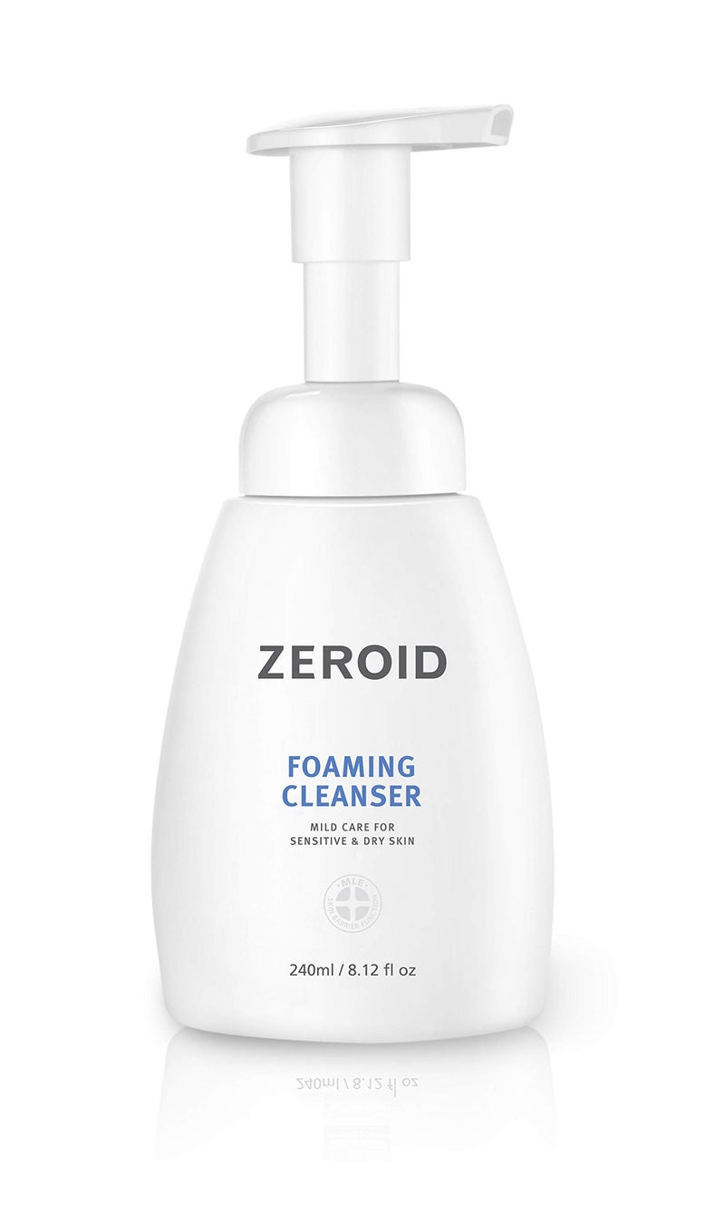ZEROID  Foaming Cleanser  Facial Cleanser for Sensitive  Dey Skin  Mild Face Wash Care  Gentle Face Wash  Moisturizing Face Soap  Dermatologist Tested  Korean Skin Care  81 fl oz 240ml