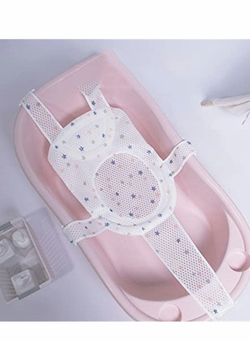 سيوسي Baby Shower Mat Non Slip Newborn Bathtub Seat Adjustable Support Cushion Sitting Mesh Sling - Image 1