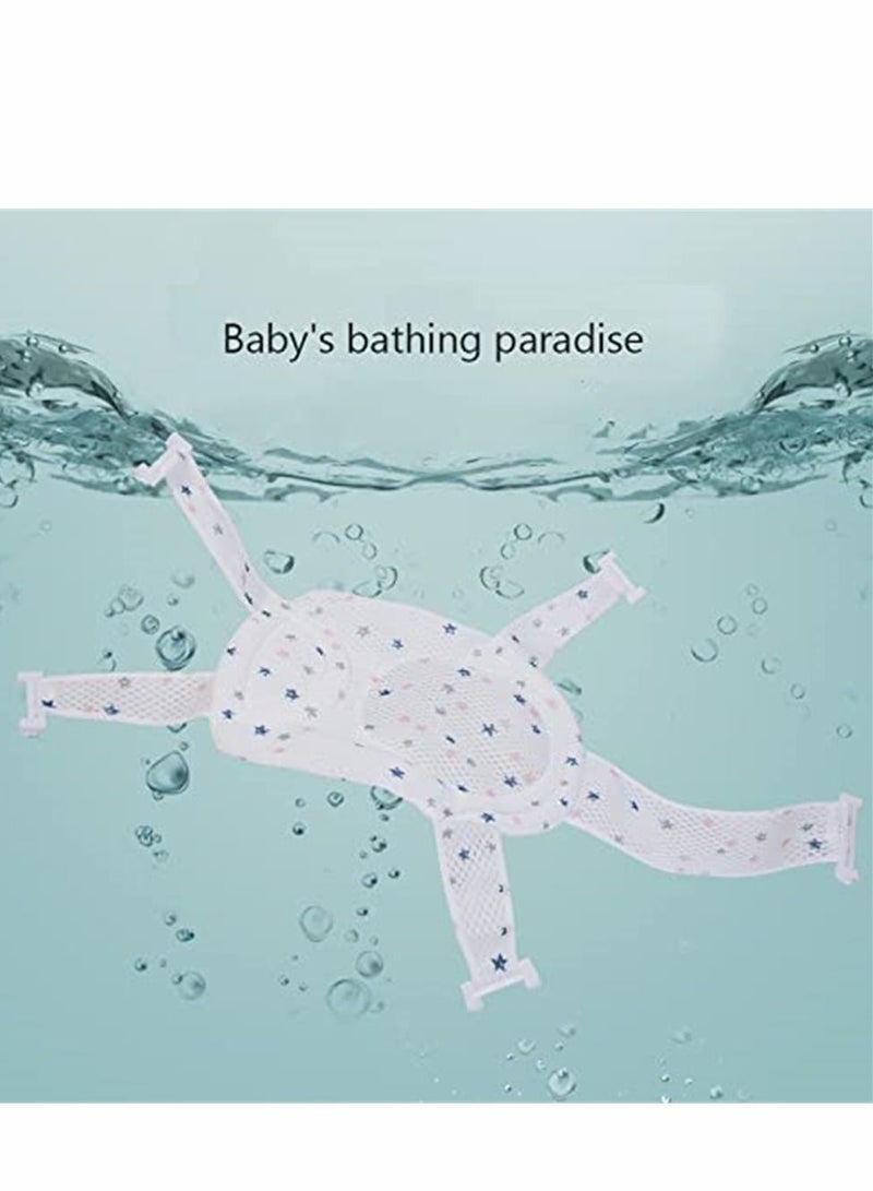 سيوسي Baby Shower Mat Non Slip Newborn Bathtub Seat Adjustable Support Cushion Sitting Mesh Sling - Image 3