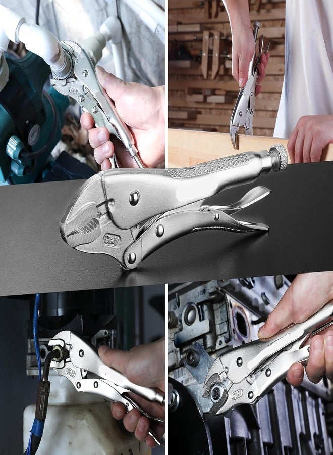 NIKTION Curved Jaw Locking Pliers, 10" Curved Jaw Pliers- Carbon Steel Vise Grips - Hardened Milled Jaws for Maximum Grip - Classic Trigger Release - Image 2