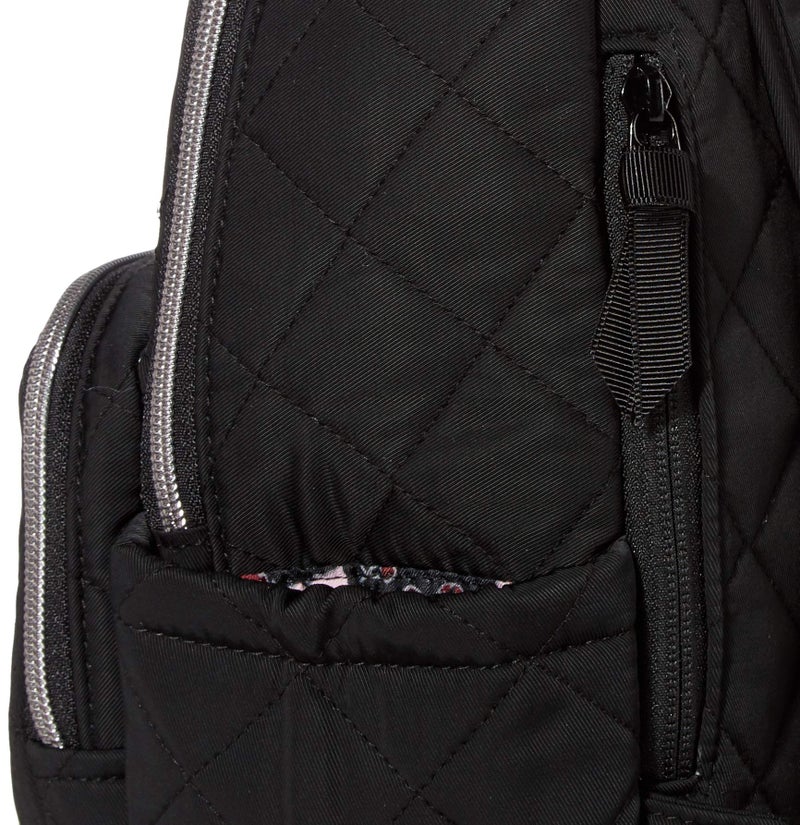 Vera Bradley Women's Performance Twill Small Backpack, Classic Black, One Size - Image 3