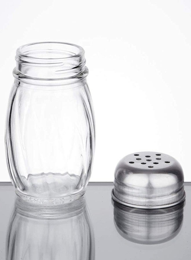 PAUL SONS Hospitality Spices Shaker Stainless Steel Top/Plastic Bottom Retro Style Dispensers with Lids/Salt & Pepper Shakers Set of 4Pcs - Image 4