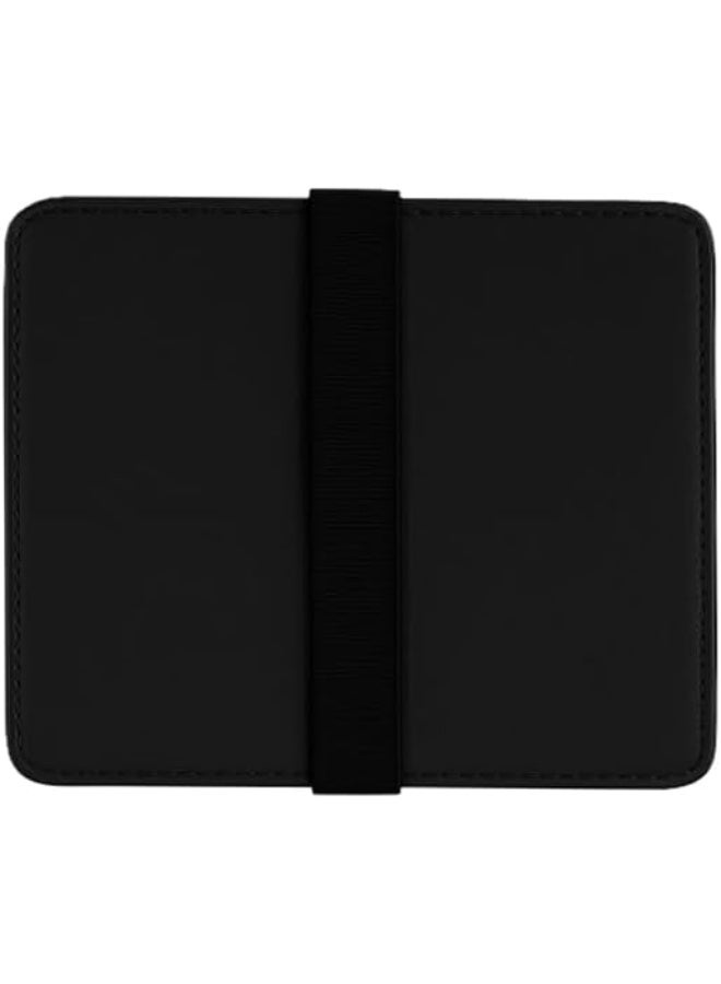 Leather Car Visor Organizer – Leather Sun Visor Storage with Card Slots, Mesh Pocket, Magnetic Sunglasses Clip, and Pen Holder – Universal Fit for Cars and SUV (Black (Small)) - Image 3