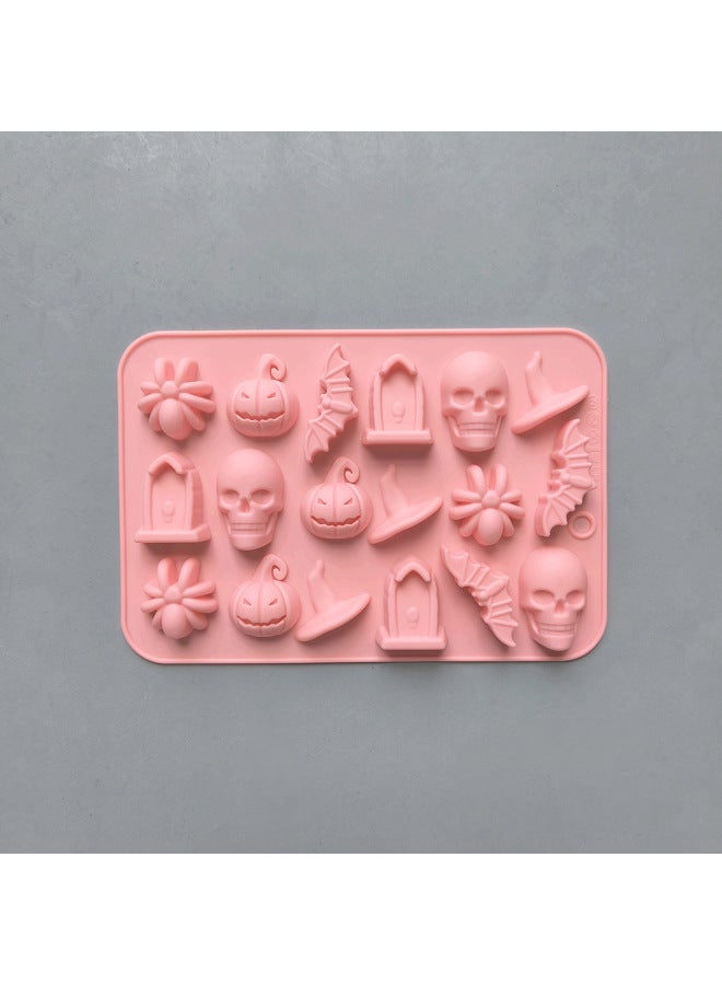 18 Even Halloween Pumpkin Hat 662 Chocolate Silicone Mold DIY Candy Cookie Cake Baking Mold-Color:Rice Powder - Image 1