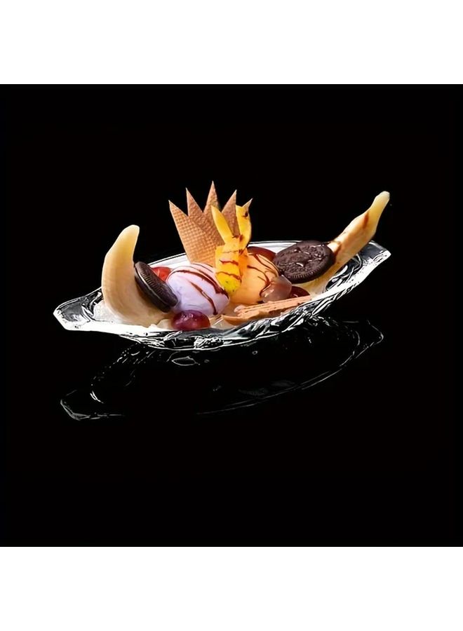 1pc Banana Boat Power Separating Bowl Clear Sundae Dish For Ice Cream - Image 3