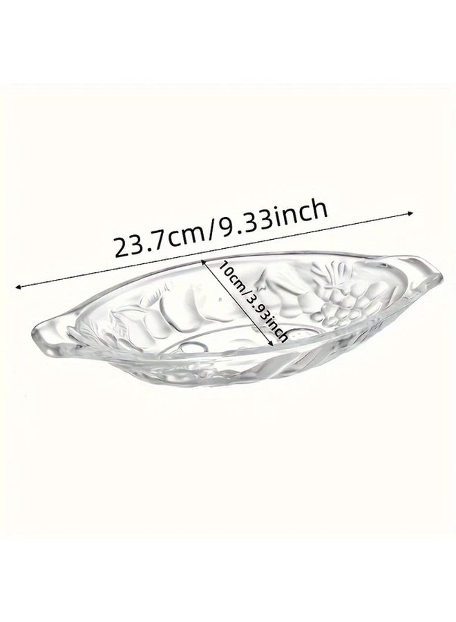 1pc Banana Boat Power Separating Bowl Clear Sundae Dish For Ice Cream - Image 2