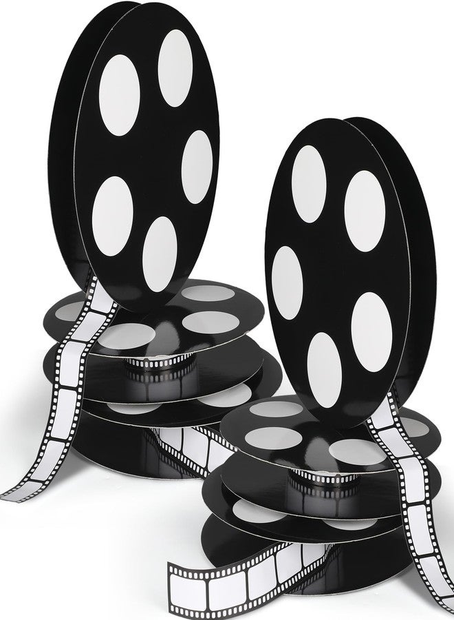 هونوسون مجموعة هونوسون المكونة من 4 قطع من بكرات الأفلام، زينة مركزية، دعائم سينمائية، ديكورات حفلات ذات طابع سينمائي، ديكور بكرة لحفلة ليلة مشاهدة الأفلام - Image 1