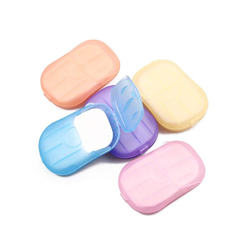 MALL SKY MALL 1 Packet Each Packet Soap Paper Washing Hand Bath Clean Scented Slice Outdoor Travel Sheets Disposable Box Soap Portable Mini Paper Soap 1 15 - Image 1