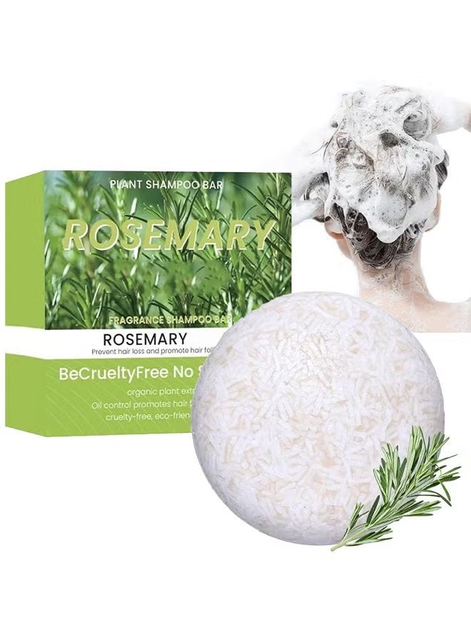 Rozino Rosemary Fresh Fragrance Shampoo Bar,Soap for Hair Growth, Rosemary Shampoo Soap Bar, Strengthen Hair Roots, Repairs Damaged Hair, Deep Cleansing Scalp, Oil Control, Moisturize and Nourish the Scalp