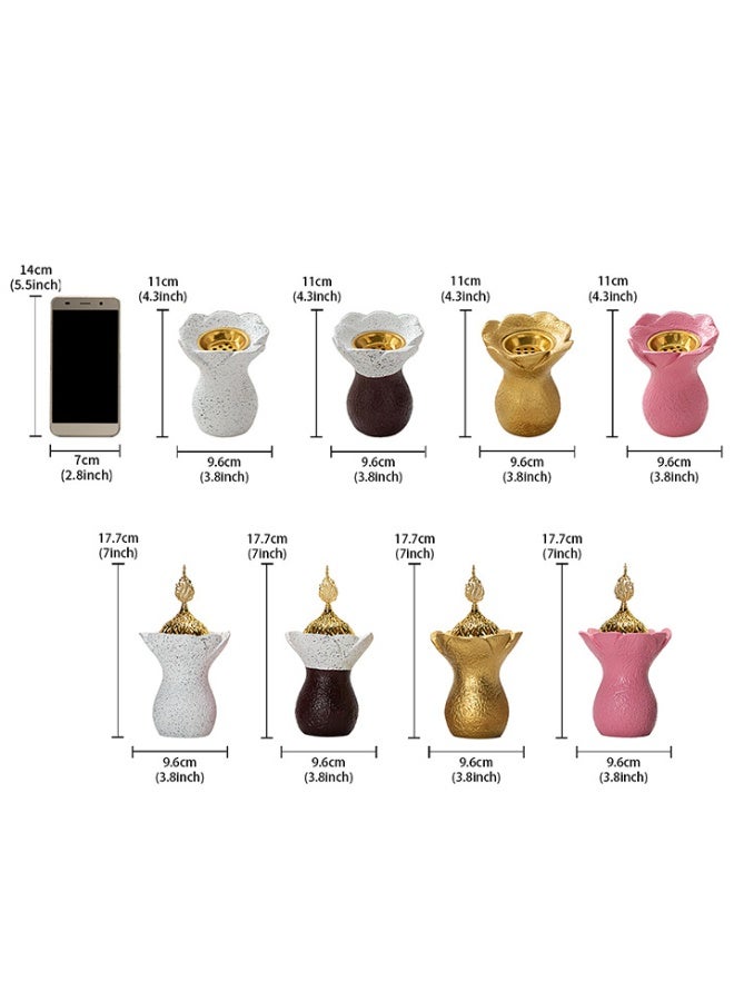 Resin Aroma Diffuser Handheld Incense Burner – Modern Cone Incense Sandalwood Holder Home Decor Gift - Image 3