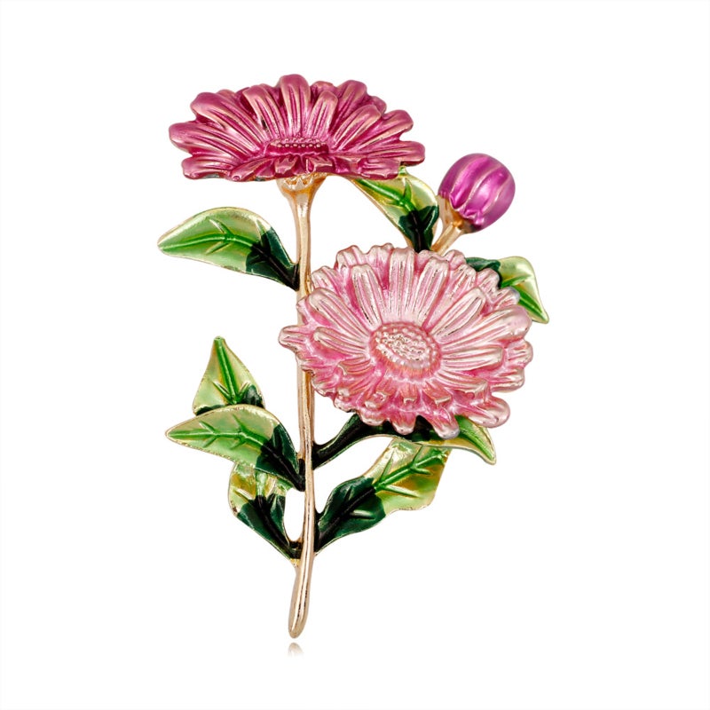 Enamel Blossom Alloy Pin - Image 1
