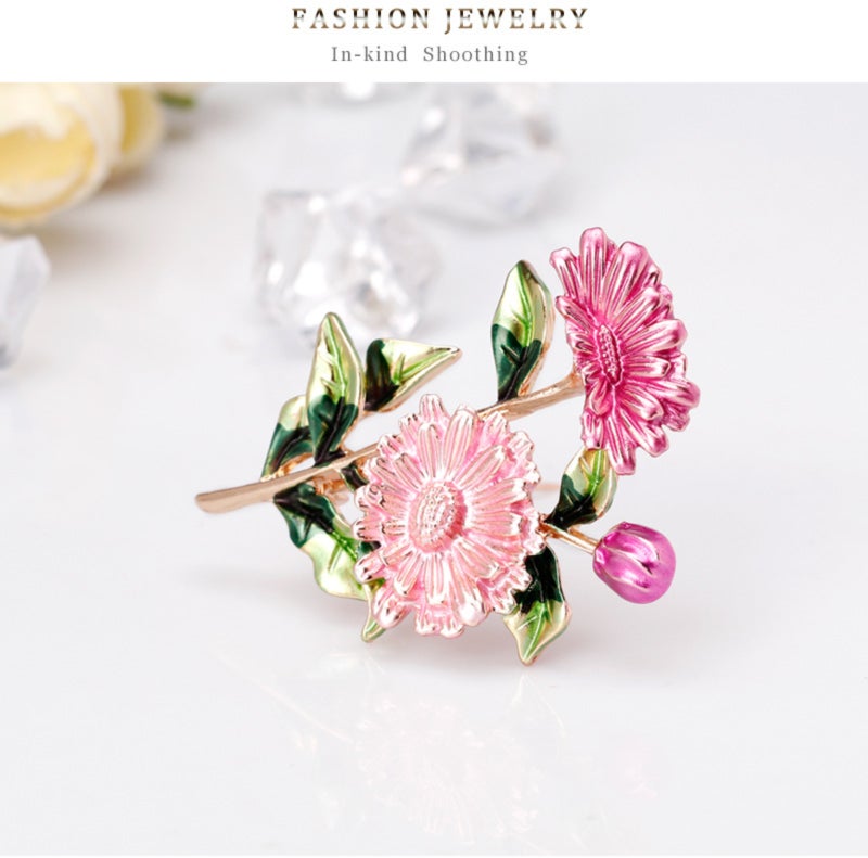 Enamel Blossom Alloy Pin - Image 4