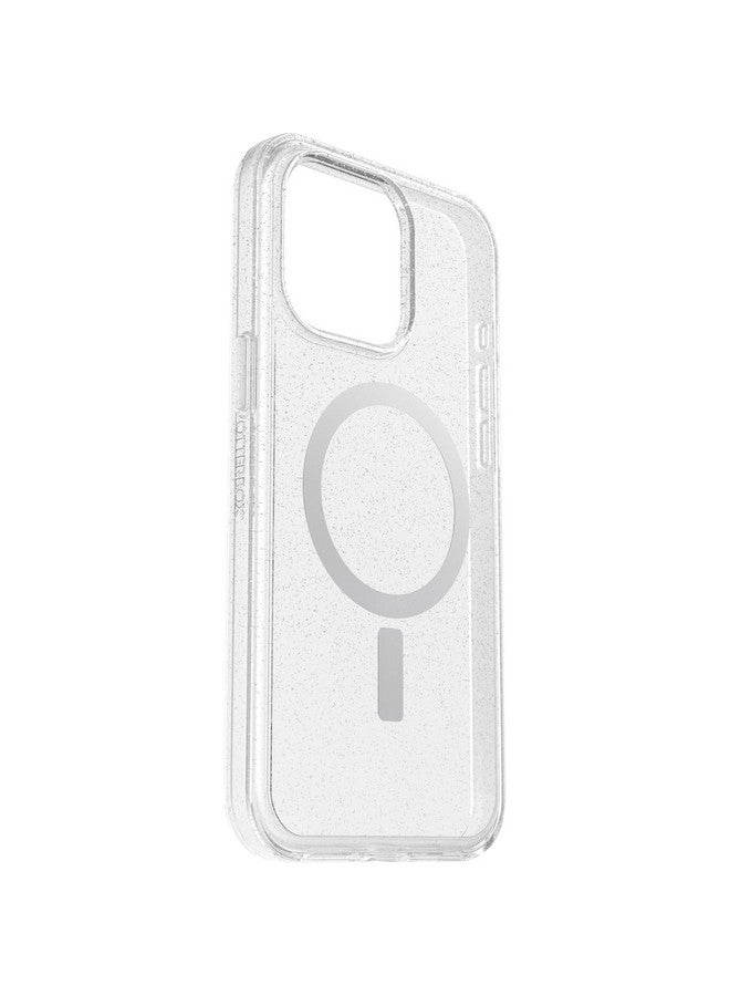 Otterbox OtterBox iPhone 15 Pro MAX (Only) Symmetry Series Clear Case - Stardust (Clear/Silver), Snaps to MagSafe, Ultra-Sleek, Raised Edges Protect Camera & Screen  - Image 5