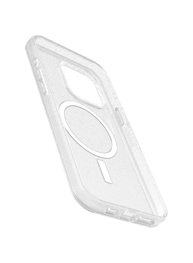 Otterbox OtterBox iPhone 15 Pro MAX (Only) Symmetry Series Clear Case - Stardust (Clear/Silver), Snaps to MagSafe, Ultra-Sleek, Raised Edges Protect Camera & Screen  - Image 3