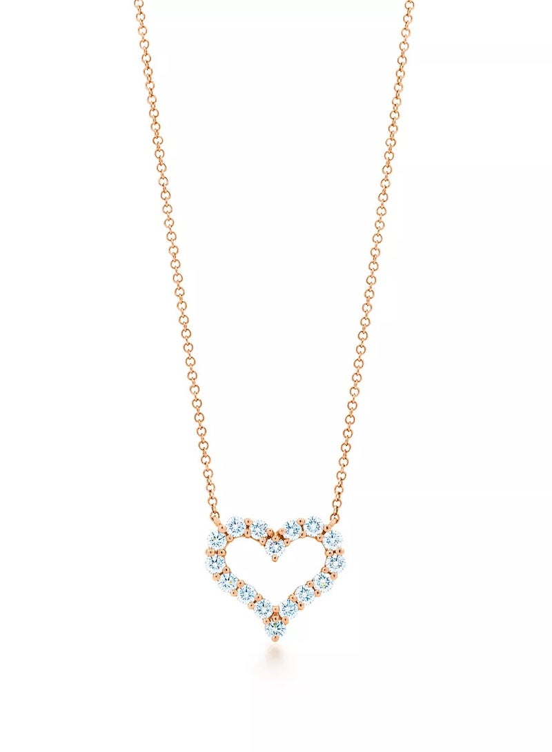 Tiffany & Co. Diamond heart pendant in 18k rose gold  - Image 1