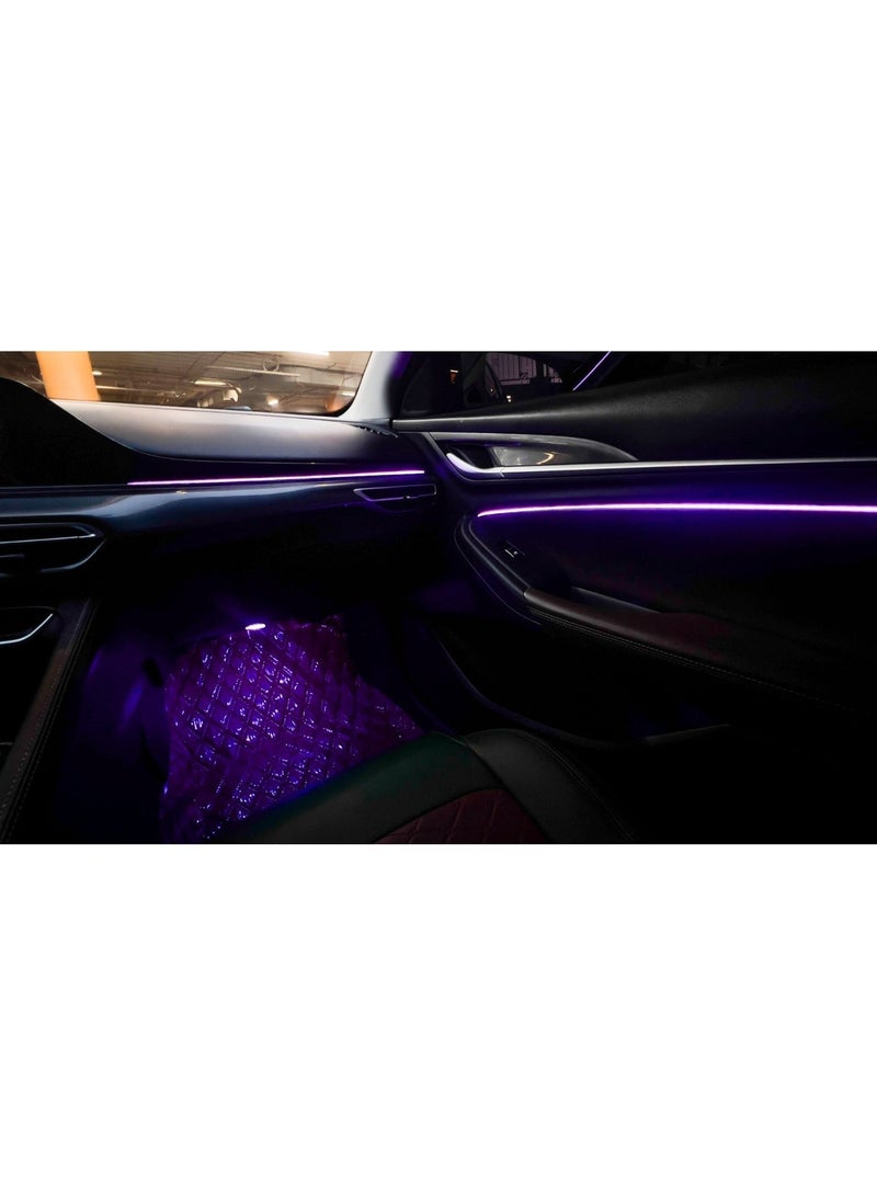 Interior Car Ambient Lighting Kit with App Control RGB 7m strip - Image 5