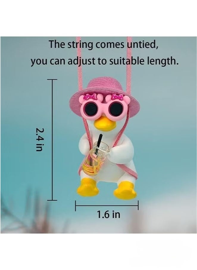Generic Cool Swinging Duck Car Hanging Ornament, Pendant for Interior Rearview Mirror Decoration, and Car Rear View Mirror Hanging Accessories  - Image 2