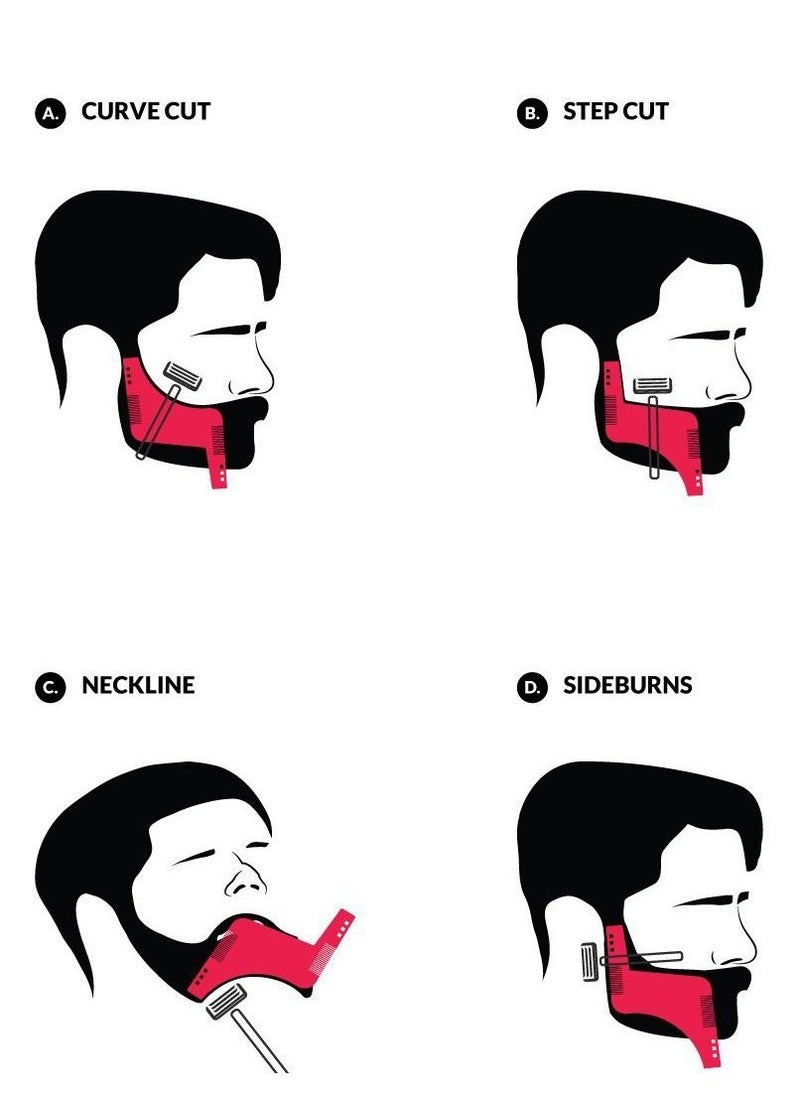 Al Aoyama - Beard Shaper & Beard Shaping Tool for Men, Beard Lineup Guide Template, Perfect for Styling and Edging - Image 1