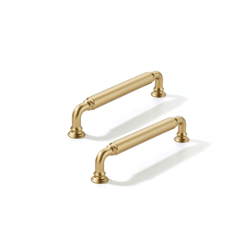 CABDM 10 Pack 3 Inch Hole Center Brushed Gold Cabinet pulls HeavyDuty Solid Matte Satin Gold Cabinet Handle Hardware Suitable for cabinets Dressers Kitchens and Bathroom cabinets - Image 2