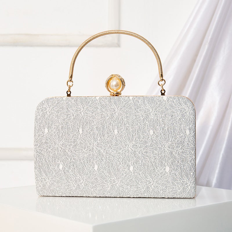 Cheongsam Women'S Bag Wedding Bridal Bag Dress Handbag Chain Bag Lace Decoration Retro Light Luxury - Image 5