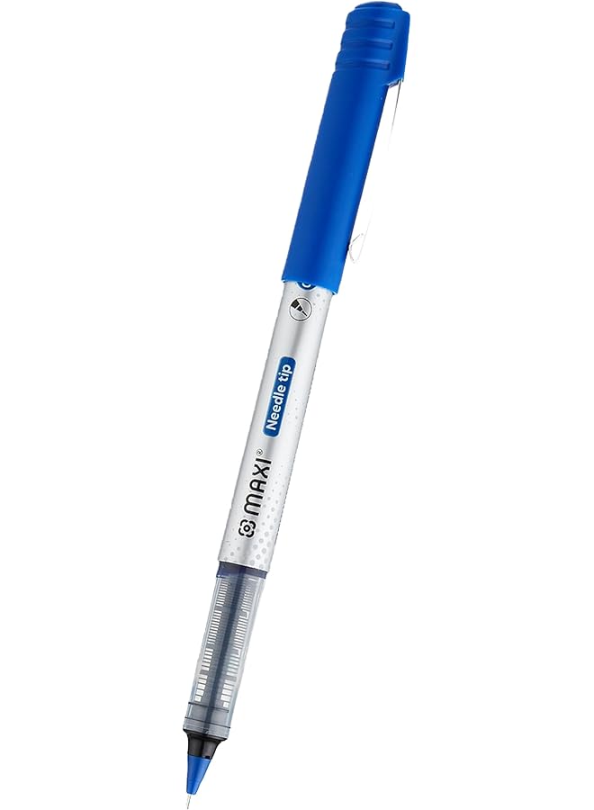 Maxi Roller Pen 0.5Mm Needle Tip Box Of 12Pc Blue - Image 3