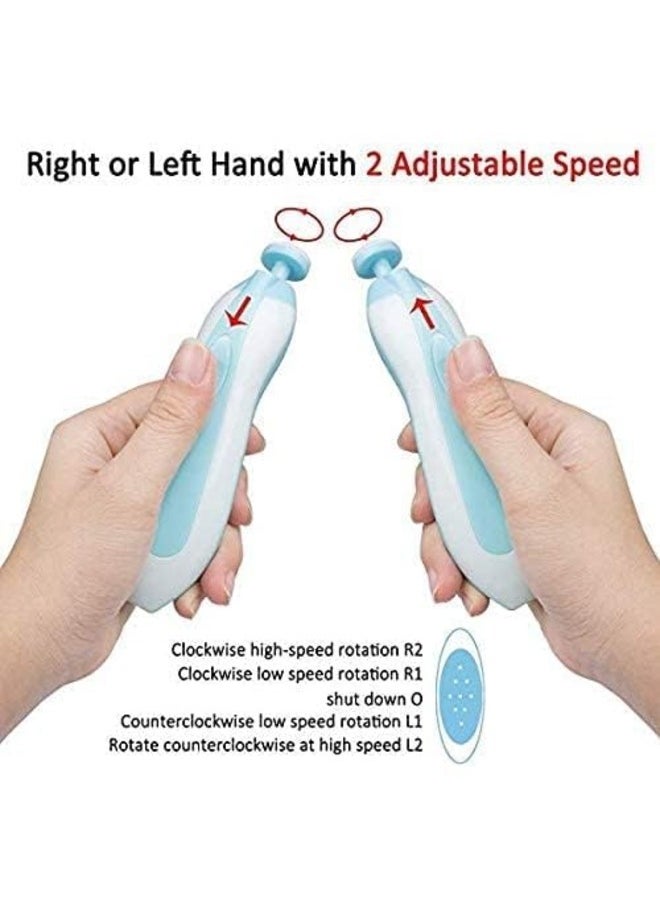Baby Electric Nail File With Led Front Light Baby Safe Nail Clippers for Newborn or Toddler Toes and Fingernails Baby and Mom Nail Trimmer