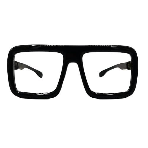 VIGUEUR Thick Square Frame Glasses - Oversized Black Glasses Clear Lens for Women, Men - Image 5