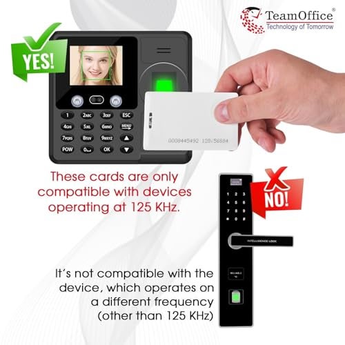Team Office RFID Thick Clamshell Cards Pack of 200 – 125 kHz LF Proximity Smart Cards for Access Control & Attendance Systems - Image 2
