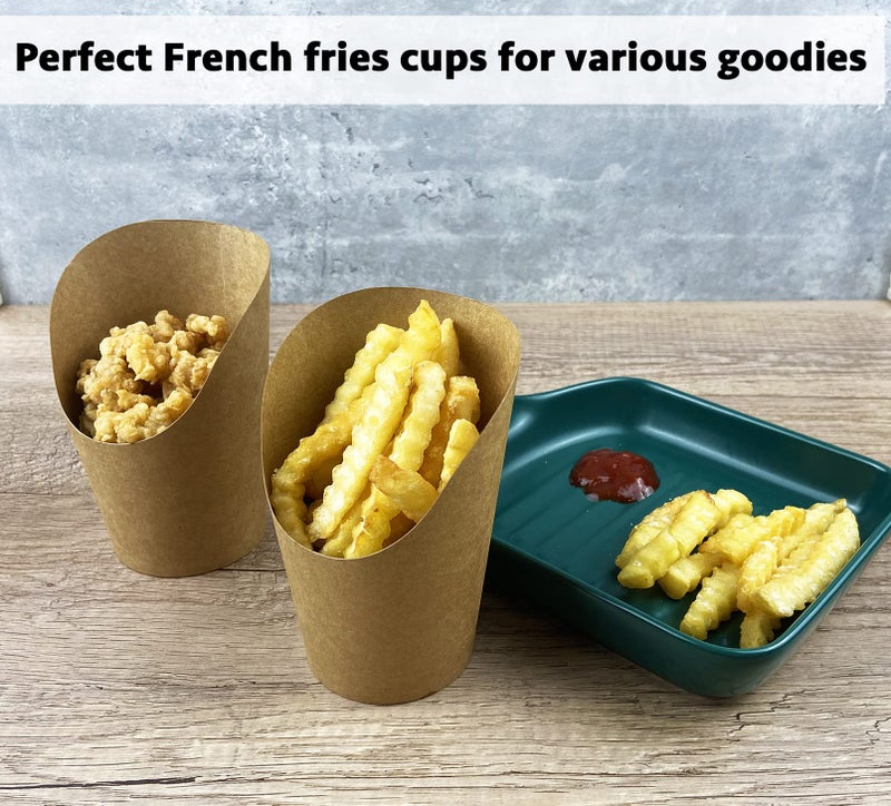 CAMKYDE 50 Pcs French Fries Holder, 14oz Disposable Paper French Fry Cups Charcuterie Cups for all Occasions (14oz) - Image 5