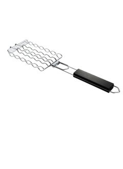 Y&D Barbecue Grilling Basket BBQ Hot Dog Griller Rack Premium Quality Metal for 6 Dogs Strong load-bearing capacity Grill Mesh Clip Holder Picnic Kitchen Tools  - Image 2