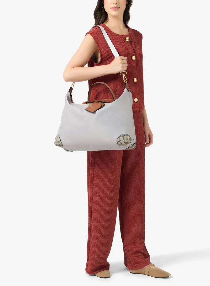 ELLA Grey Multi-use Printed Classic Travel Duffel Bag for Women | Best Price UAE