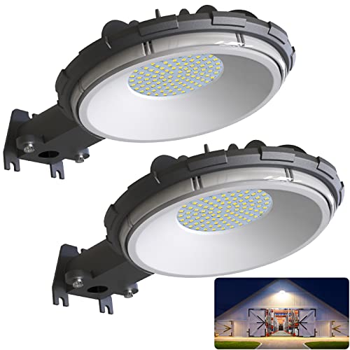 deerdance LED Barn Light, Dusk to Dawn Outdoor Lighting with 80W 10000LM 5000K Daylight, IP65 Waterproof Area Street Light for Farmhouse Barns Garage Yard Warehouse Outdoor Security Lighting, (2Pack) - Image 1