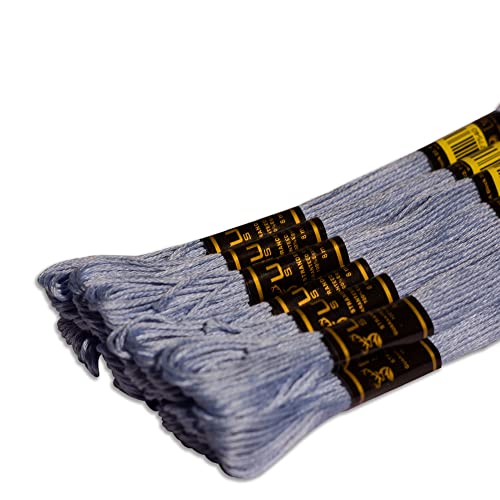 UMC STAG 12 Pieces Variegated Colours Premium Embroidery Thread | 100% Egyptian Cotton Premium Skeins | Cross Stitch Embroidery Floss | Oeko TEX Certified Stranded Cotton | Ideal for Arts & Crafts - Image 1