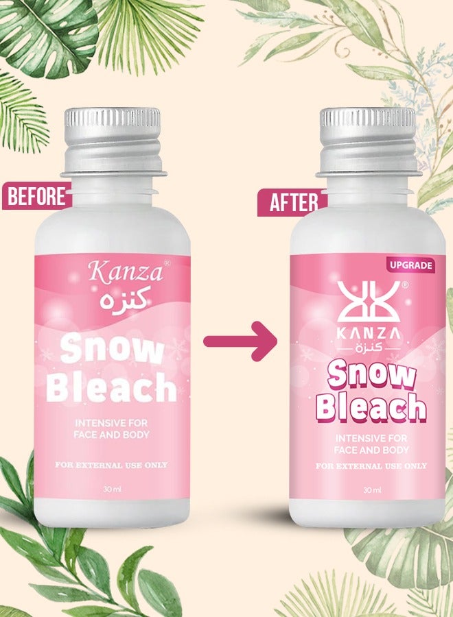Kanza Snow Bleach Cream for Private Part Underarm Whitening Dark Spot Corrector Cream Face and Body Skin Lightening Bleaching Cream for Intimate Areas Brightening 30ml  - Image 2