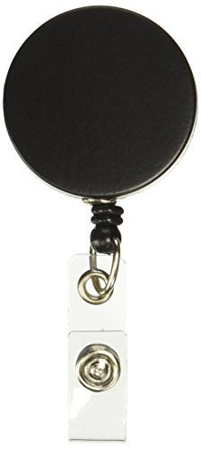 Baumgartens ID Card Reel, Belt Clip, Extends up to 30", Black/Chrome (Sold Individually) BAU68814 Category: Name Badges and Badge Labels - Image 3