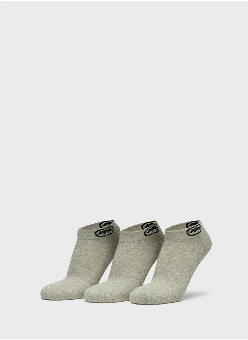 إيكو يو إن إل تي دي. Set of 3 - Ecko Logo Print Ankle Length Socks
