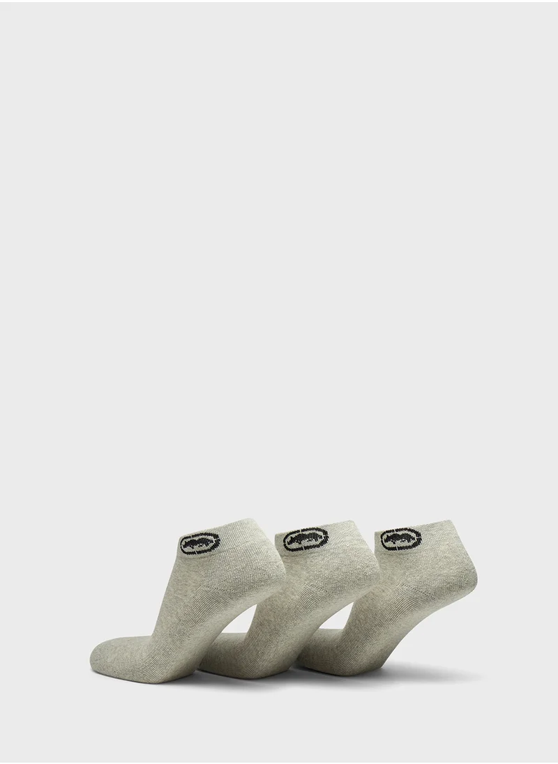 إيكو يو إن إل تي دي. Set of 3 - Ecko Logo Print Ankle Length Socks