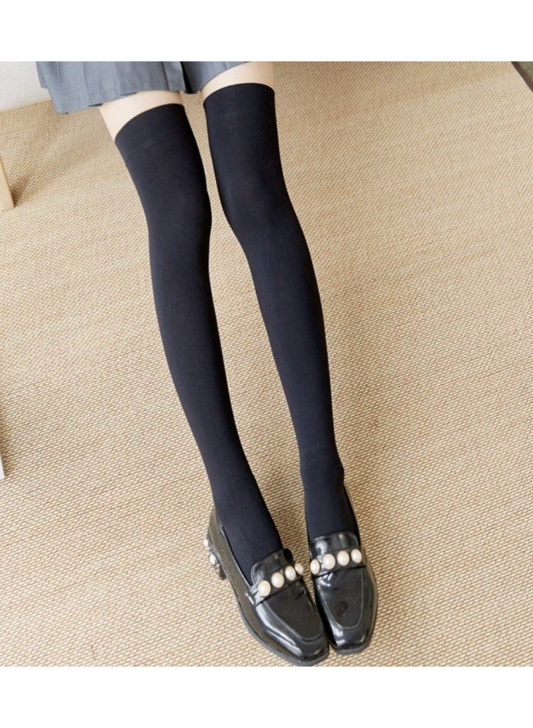 2 Pairs of Women's Mid-tube Spring and Autumn Style Japanese JK Velvet Calf Socks Over the Knee Socks Pressure Slim Legs - Image 2